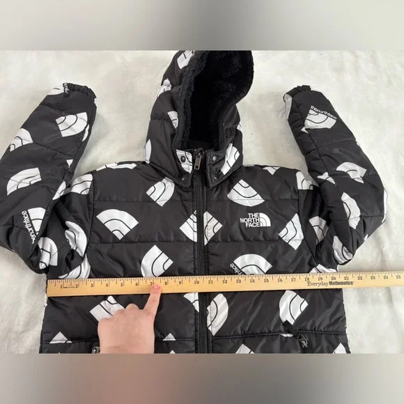 The North Face Boys Reversible Perrito Hooded Jacket XL (14/16) Black Logo - Picture 5 of 16
